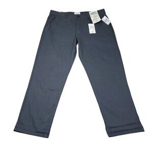 Curve Appeal Smart Pant Chino Trouser Gray Stretch Size 12 31 Elastic Waist